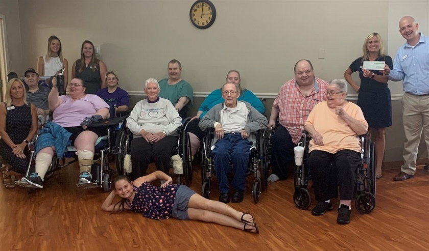 Springs Valley Bank & Trust Company provided The Timbers of Jasper & Springs Valley Meadows with their annual Wish Comes True Grant.